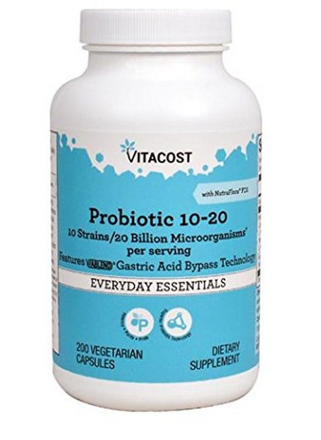 Vitacost Probiotic 10-20 - 20 Billion CFU** - 200 Vegetarian Capsules