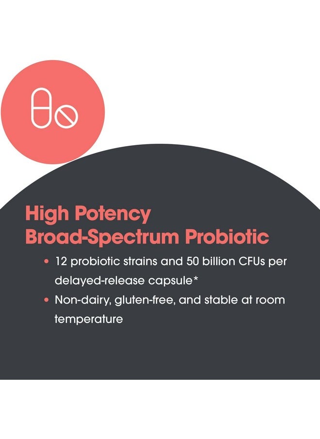 Allergy Research Group Essential-Biotic Complete Supplement - High Potency Probiotics for Men & Women, Supports Gut & Digestive Health, 50 Billion CFUs, Delayed-Release Vegetarian Capsules - 60 Count