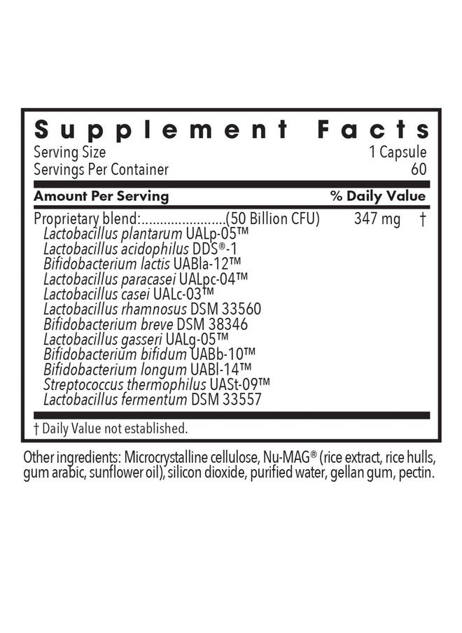 Allergy Research Group Essential-Biotic Complete Supplement - High Potency Probiotics for Men & Women, Supports Gut & Digestive Health, 50 Billion CFUs, Delayed-Release Vegetarian Capsules - 60 Count