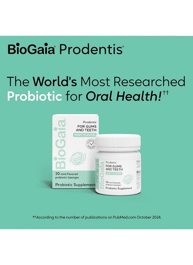 BioGaia Prodentis 3-Pack | Dental Probiotic Lozenges | Promote Healthy Gums & Teeth | Defend Against Dental Problems | Replenish Oral Microbiome | Improve Oral Health | Mint Flavor | 90 Day Supply