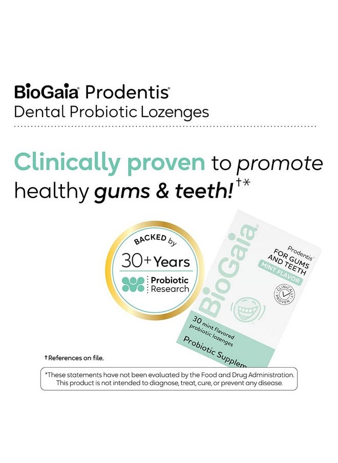 BioGaia Prodentis 3-Pack | Dental Probiotic Lozenges | Promote Healthy Gums & Teeth | Defend Against Dental Problems | Replenish Oral Microbiome | Improve Oral Health | Mint Flavor | 90 Day Supply