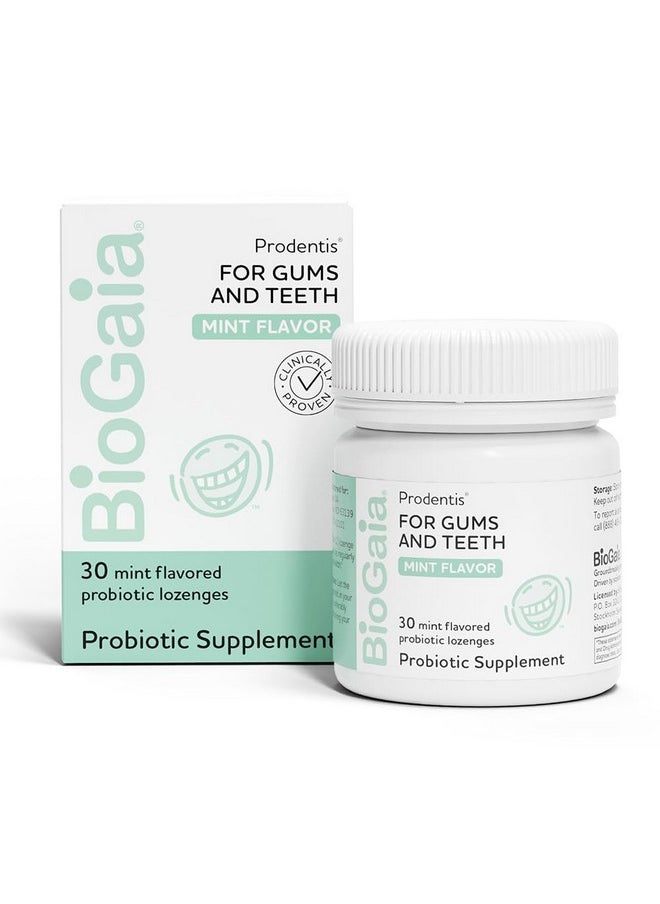 BioGaia Prodentis | Dental Probiotic Lozenges | Promotes Healthy Gums & Teeth | Defends Against Dental Problems | Replenishes Oral Microbiome | Improves Oral Health | Mint Flavor | 30 Day Supply