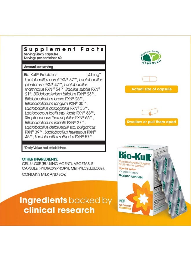 2 X PROTEXIN BIO-KULT ADVANCED PROBIOTIC FORMULA 120 TABLETS BIOKULT YEAST by Bio-Kult