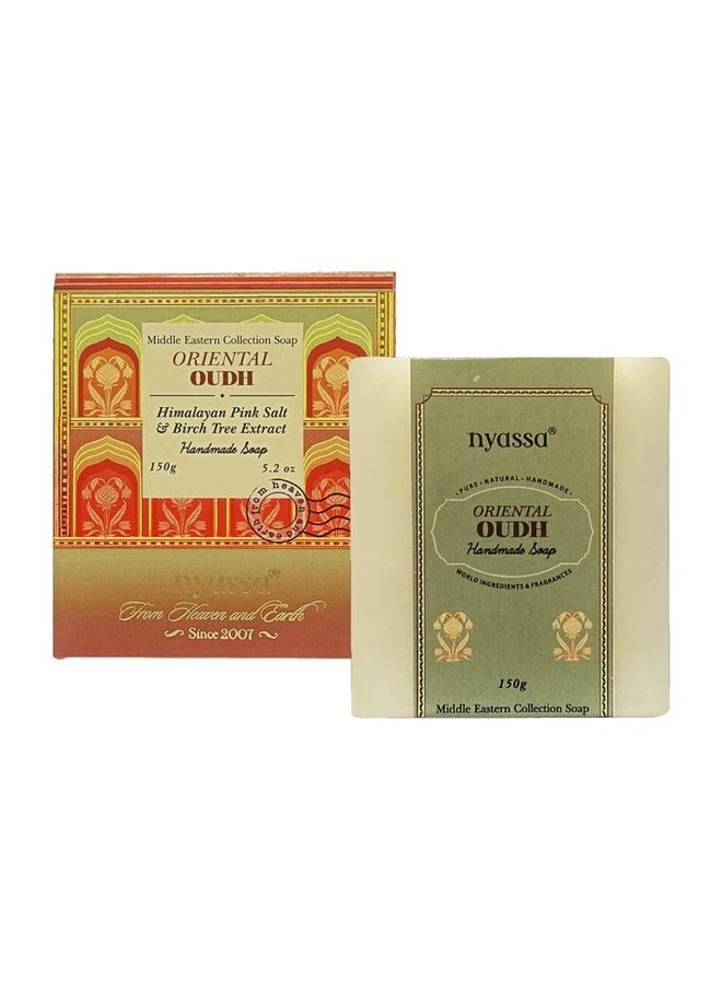 Oriental Oud Luxurious Handmade Natural Bathing Soap|Himalayan Pink Salt With Vitamin E|Long Lasting Fragrance|Moisturizer,Cleanser, Detoxifying|150Gm