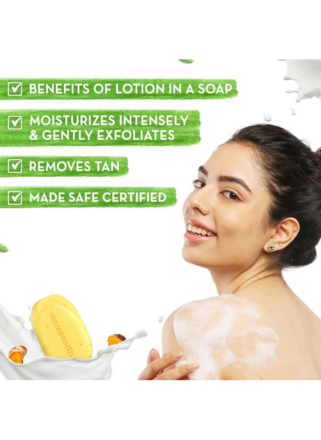 Ubtan Moisturizing Lotion Soap 125 G (Pack Of 4) | Removes Tan | Benefits Of Lotion In A Soap | Gently Exfoliates & Deeply Cleanses | Nourishes Dry Skin | Non Drying | Grade 1 Soap