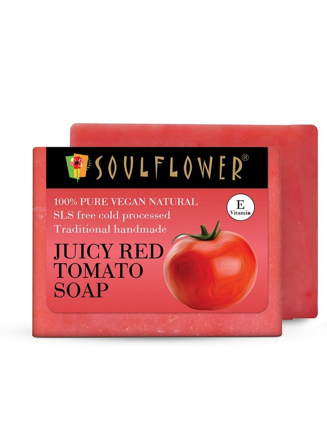 Handmade Tomato Soap | Skin, Acne, Pimples | (Pack Of 2, 150G Each)