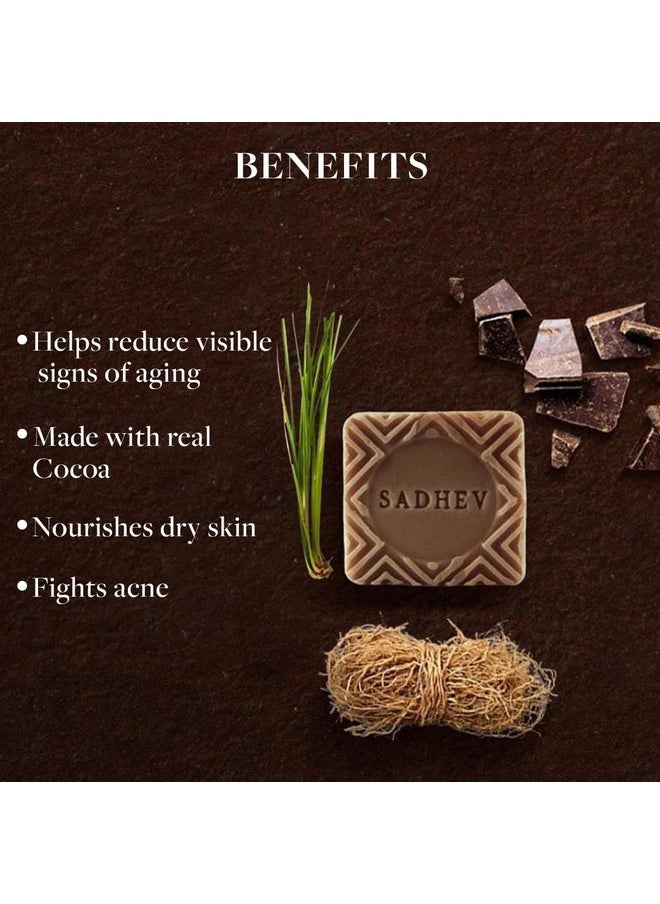 Organic Vetiver And Chocolate Bathing Soap For Damaged Skin Chemical Free- 125G (Pack Of 1)