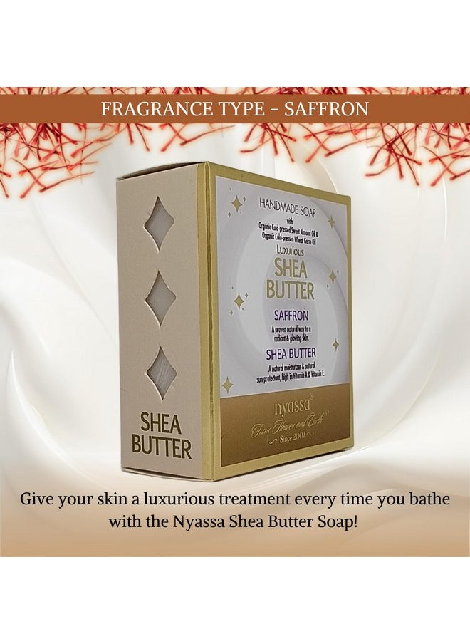 Shea Butter Natural Bathing Soap| Saffron And Honey| For All Skin Type | 150 Gm