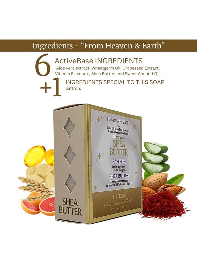 Shea Butter Natural Bathing Soap| Saffron And Honey| For All Skin Type | 150 Gm