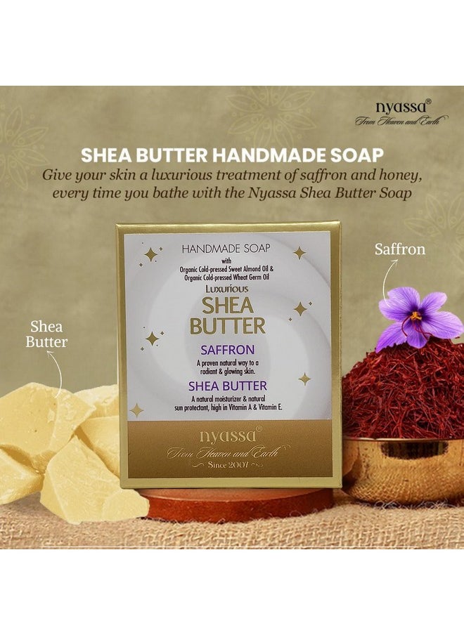 Shea Butter Natural Bathing Soap| Saffron And Honey| For All Skin Type | 150 Gm