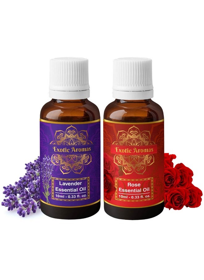 Lavender Essential Oil & Rose Oil, Pack Of 2