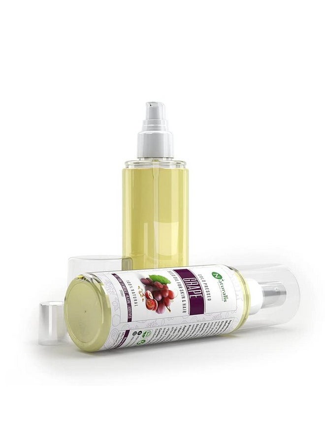 Essence Of Nature Cold Pressed Grapeseed Carrier Oil For Hair Growth, Skin Tightening, Face Massage And Acne, 200 Ml