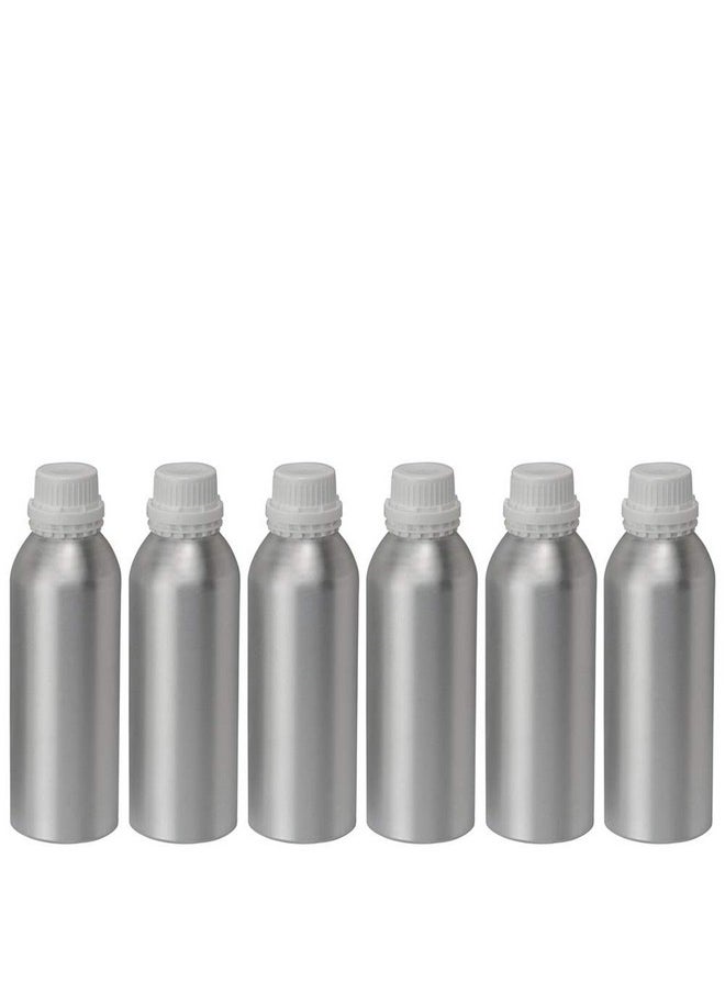 Multipurpose Anodized Aluminum Empty Bottle, 1000Ml (Pack Of 6) With B Drop Nozzle & Cap With Seal, For Beauty, Essential Oils, Blends, Skin Care, Travel, Toners, Cosmetic & Diy