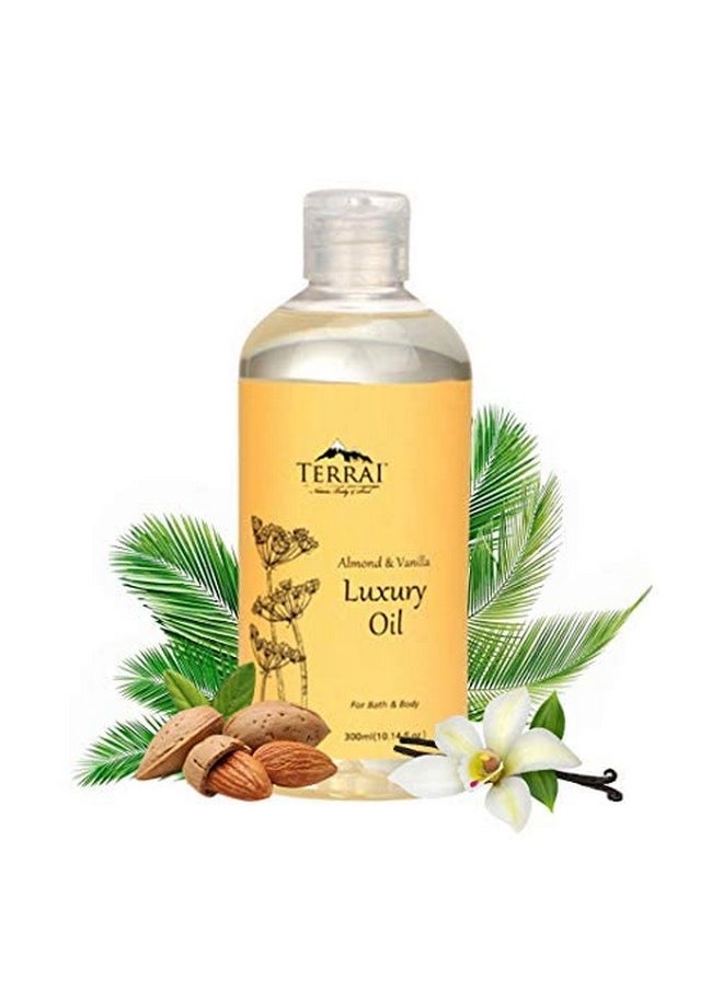 Moisturising After Bath & Body Oil | Rich Almond Oil, Vanilla Oil, Jojoba Oil & Avocado Oil | Non-Sticky And Fast Absorbing | Long Lasting Vaniila | All Skin Types, 200Ml (Pack Of 1)