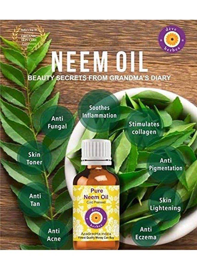 Pure Neem Oil (Azadirachta Indica) Cold Pressed 100Ml