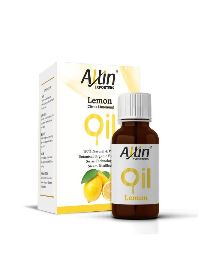 Lemon Essential Oil 100% Natural, Pure & Therapeutic Grade For Skin, Face, Hair, Aromatherapy, Diffuser, Diy Cleaning Blends, Soap & Candle Making (30 Ml)