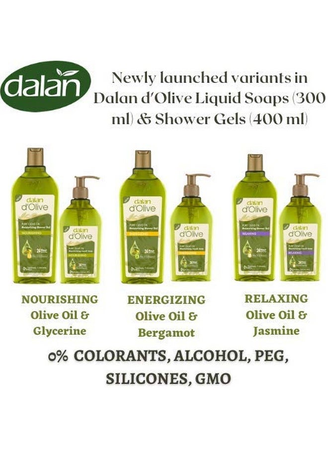 D'Olive Pure Olive Oil Moisturizing Shower Gel Energizing With Olive Oil & Bergamot, 400 Ml