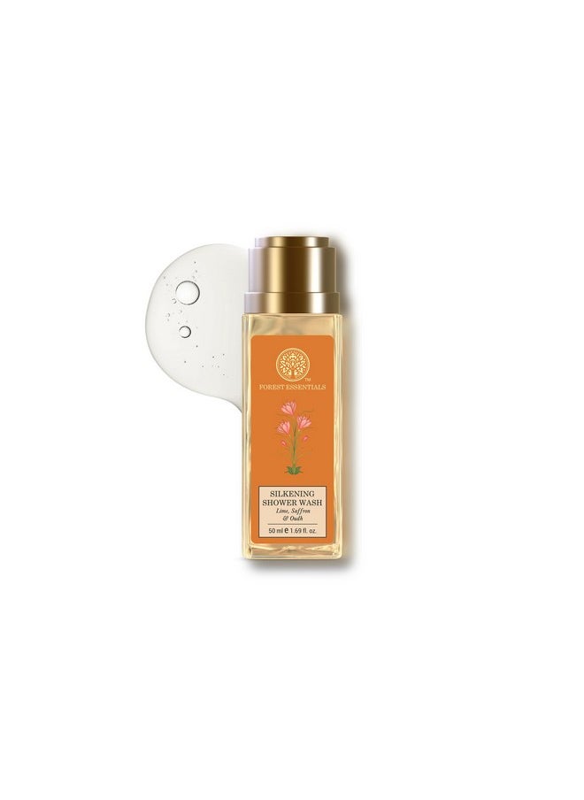 Silkening Shower Wash Lime Saffron Oudh | Ayurvedic Natural Body Wash For Soft & Smooth Skin | Paraben Free & Sulphate Free Shower Gel
