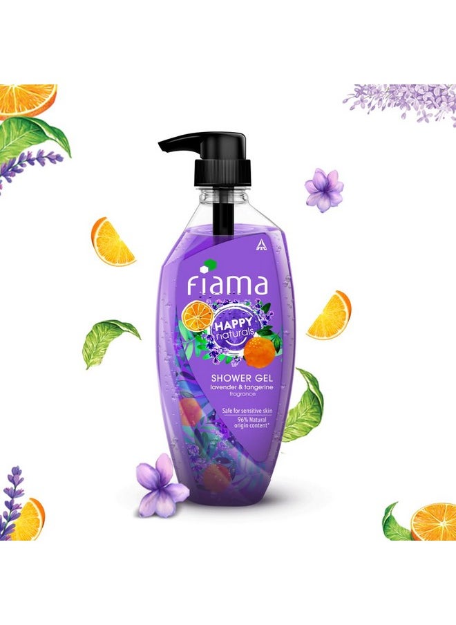 Happy Naturals Body Wash Shower Gel, Lavender And Tangerine, 500Ml, Fragrant Body Wash For Women & Men, 96% Natural Origin Content, Safe On Sensitive Skin Bodywash