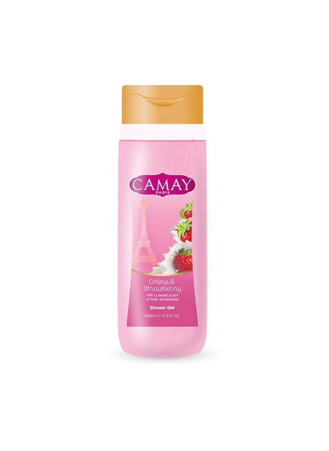 Paris Crème &Strawberry Shower Gel, Pink, 500 Ml