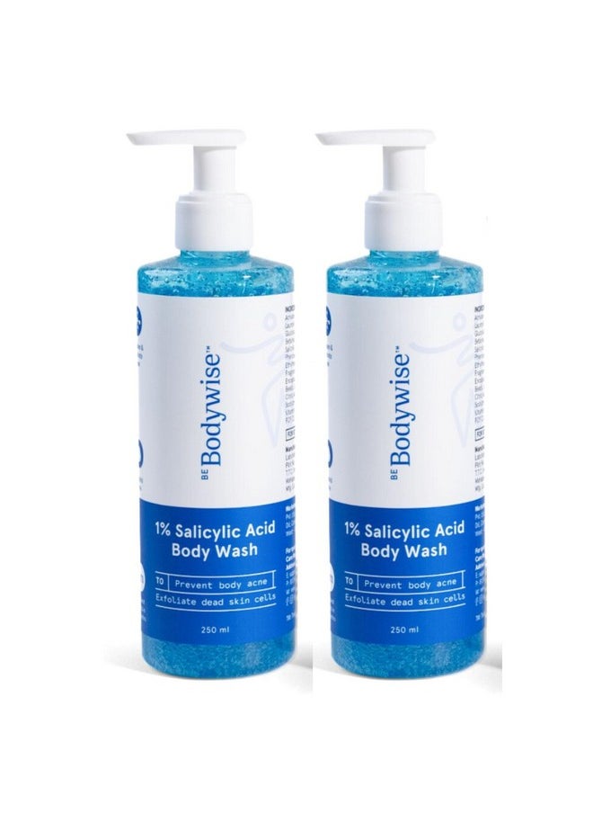 1% Salicylic Acid Body Wash 500Ml | Helps To Prevent Body Acne & Cleanse Skin | Paraben And Sls Free | Pack Of 2