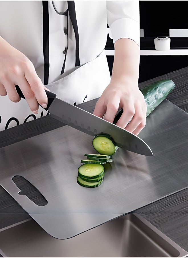 304 Stainless Steel Cutting Board - Antibacterial, Mildew-Resistant, Double-Sided, Thickened Kitchen Chopping Board