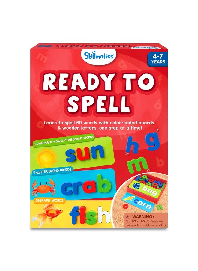 Preschool Learning Activity - Ready To Spell, Stage-Based Learning To Improve Vocabulary & Spelling, Educational Toy, Gifts For Boys & Girls Ages 4, 5, 6, 7