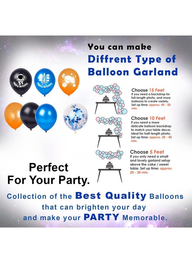 Space Theme Birthday Decoration Kit - 55Pcs, Planet Theme Birthday Decoration Astronaut Theme Birthday Decoration Rocket Theme Birthday Decoration Moon & Stars Foil Balloons, Multicolor