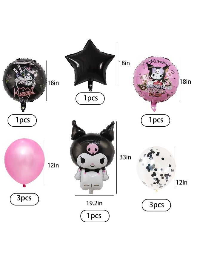 10Pcs lovely Anime Party Decoration Balloons,Aluminum Film Material Double Sided Balloons,Anime Theme Party Supplies,Kawaii Birthday Party Ballons