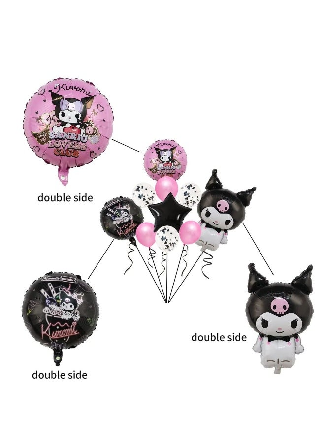 10Pcs lovely Anime Party Decoration Balloons,Aluminum Film Material Double Sided Balloons,Anime Theme Party Supplies,Kawaii Birthday Party Ballons