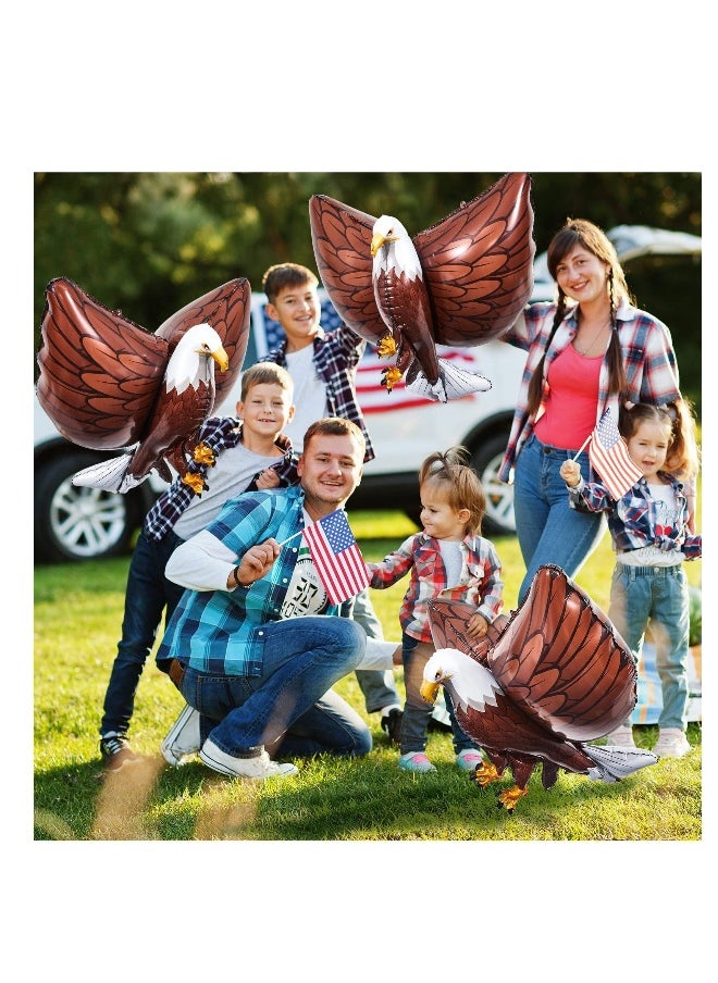 3D Giant Eagle Foil Balloons, 3D Inflatable Eagle Balloon, Kids Animal Big Bird Party Decorations, Baby Shower Birthday Party Supplies (6 Pcs 32 x 26 Inch)