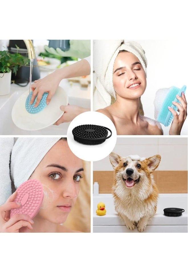 Silicone Body Scrubber, 3 Pack Exfoliating Body Scrubber for Use in Shower Lathers Well, Long Lasting, Soft Body Scrubber for Shower and Bath Skincare Routine