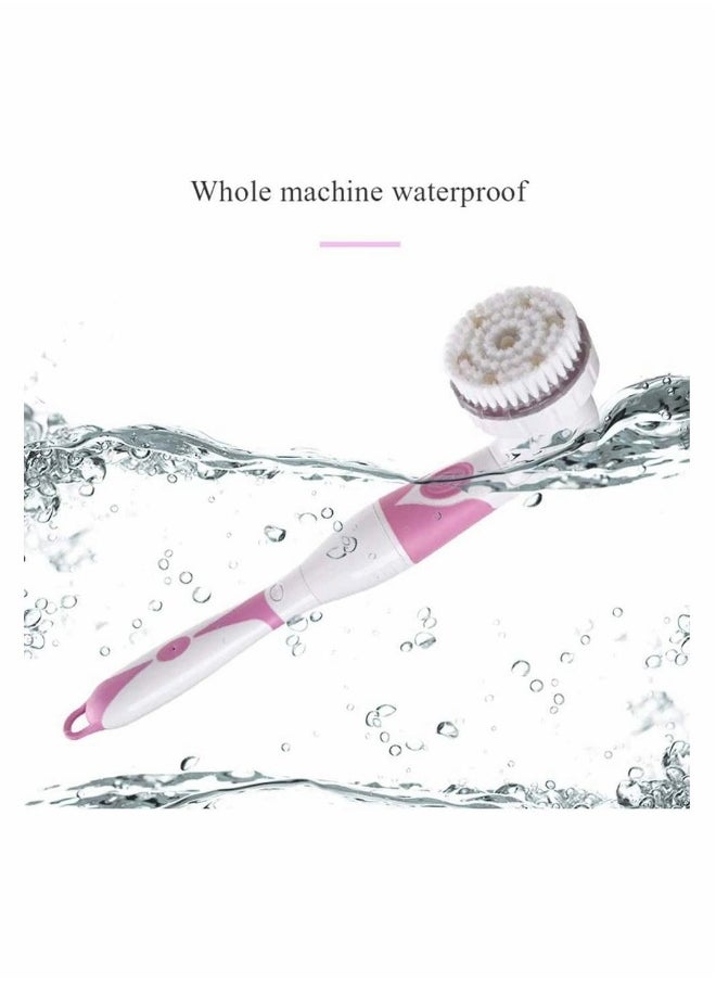 Electric Spin Massage Shower Brush Bath SPA Cleaning Waterproof Back Scrubber Long Handle Bathing Bathroom Cleaning Spa Massage Shower Scrubber Brush Accessories 2022 New