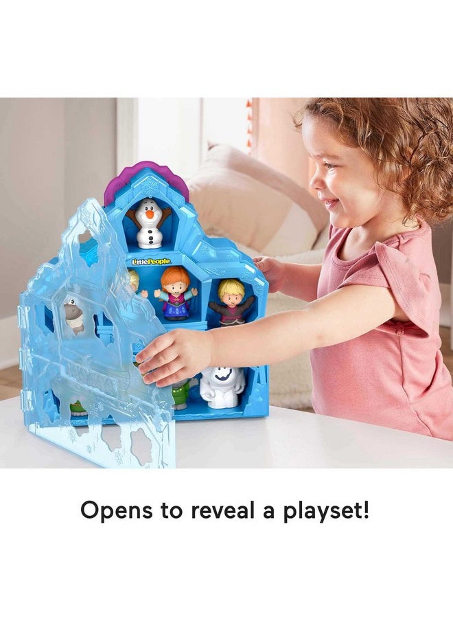 Little People Toddler Toy Disney Frozen Carry Along Castle Case Playset With Figures For Pretend Play Kids Ages 18+ Months