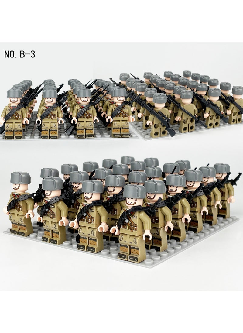 Phalanx B-3, Soldier Miniature Toys, Military Figures Usa Uk Germany Figures Battle Set, Wwii Mini Figures Building Blocks Children'S  Toys