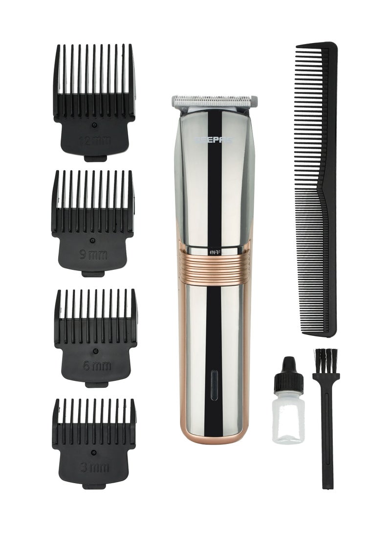 Rechargeable Professional Cordless Hair and Bread Trimmer With 4 Guide Combs