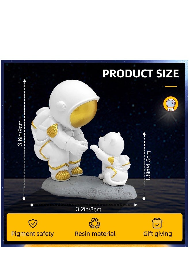 Astronaut Figures Toys Modern Astronaut Desktop Decor Statue Spaceman Dog Ornament for Car Dashboard Living Room Home Office Gift