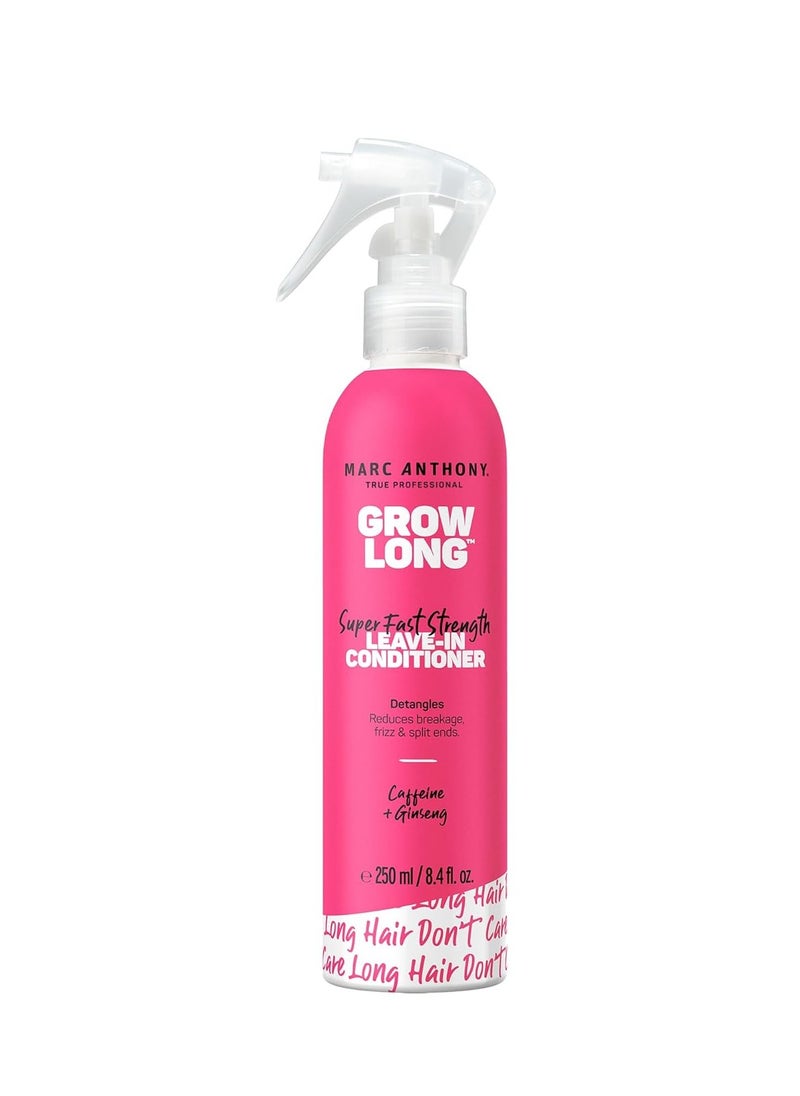 Leave In Conditioner Spray and Detangler Grow Long Biotin Anti Frizz Deep Conditioner For Split Ends and Breakage Vitamin E Caffeine and Ginseng for Curly Dry and Damaged Hair