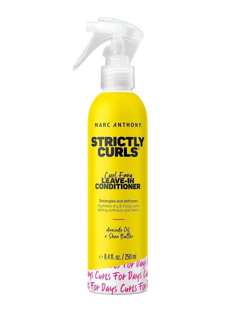 Leave In Conditioner Strictly Curls Shea Butter Vitamin E and Avocado Oil Softens and Defines Coarse Curls Sulfate Free Anti Frizz Styling Product For Curly and Wavy Hair