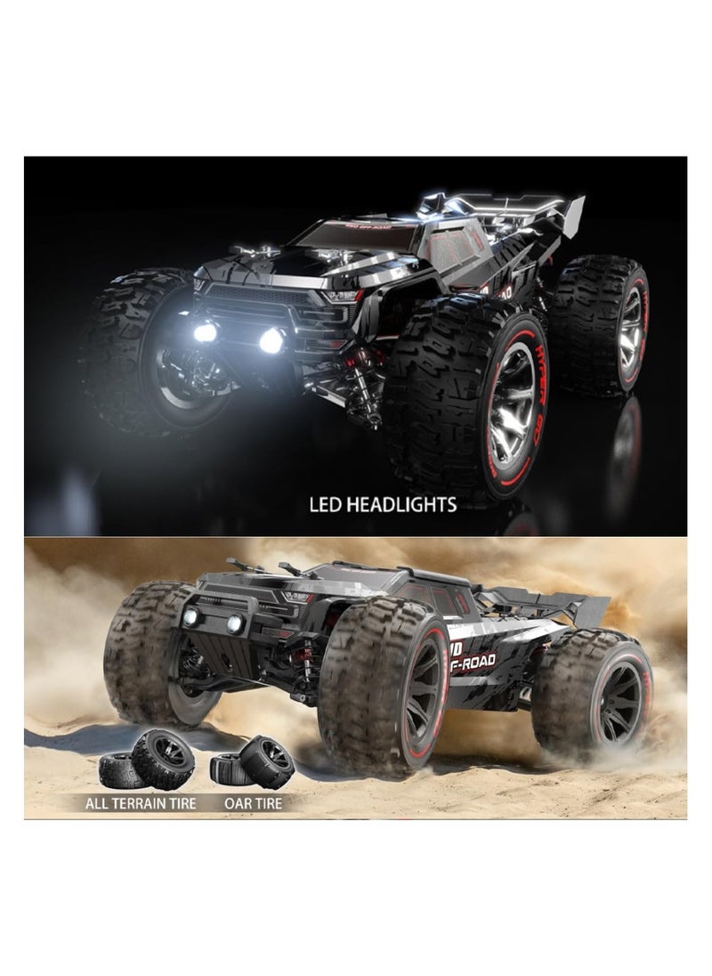 MJX Hyper Go 14210 Brushless RC Cars for Adults,1/14 High-Speed 55-75KMH Fast RC Truck,2SBattery, 4wd Offroad Electric Powered Remote Control Cars Gift for Boys with 2 Shells and Extra Tires