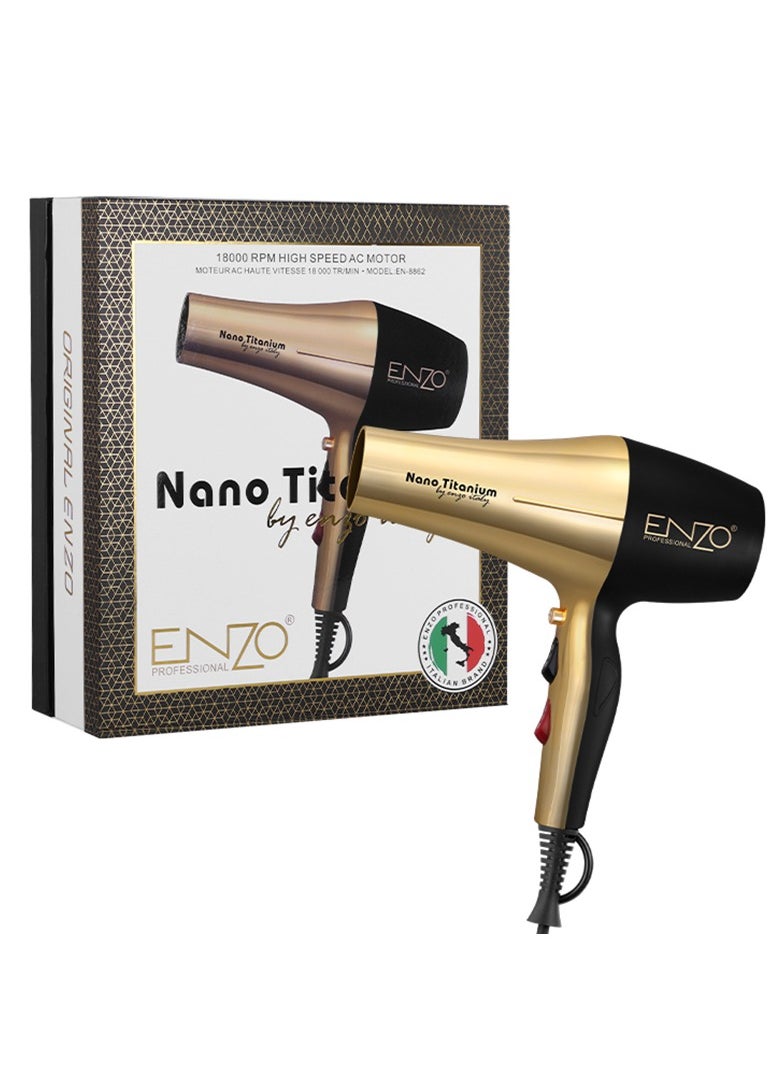 ENZO EN-8862 Nano Titanium Hair Dryer International Version for Professional Styling