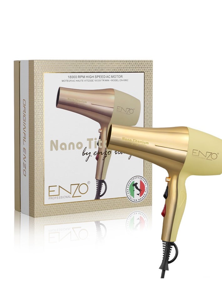 ENZO EN-8862 Nano Titanium Hair Dryer International Version for Professional Styling