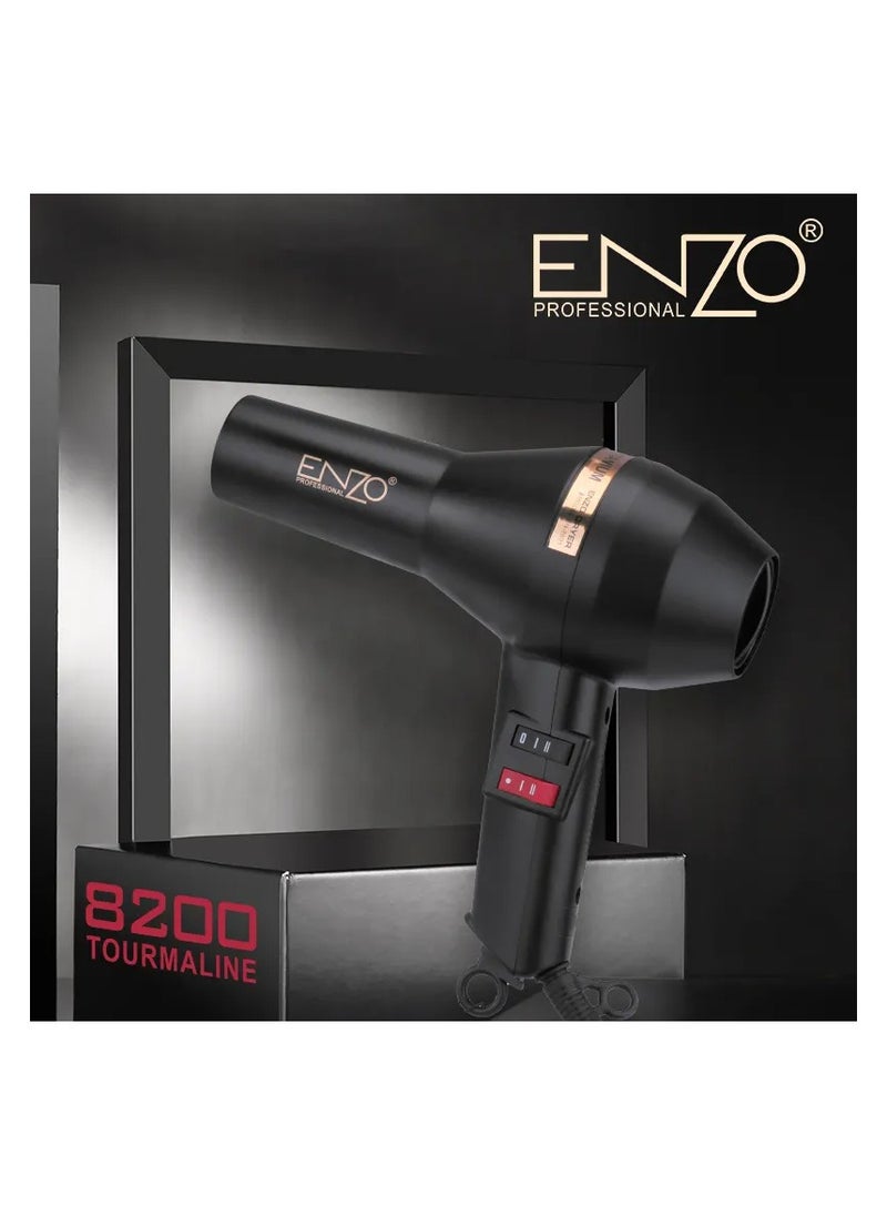 ENZO EN-8891 2024 Professional Salon Hot and Cold Air Hairdryer Negative Ionic Blow Dryer Powerful Hair Dryer