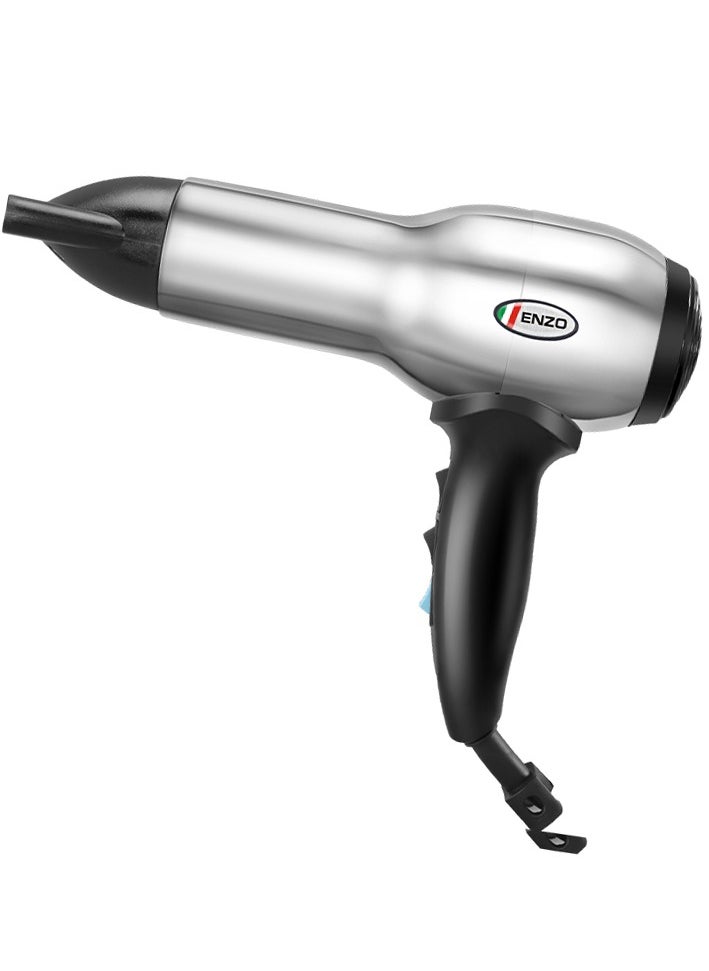 ENZO EN-8225 Professional Hair Dryer – 2200W Ionic Hair Dryer with 3 Heat & 2 Speed Settings, Diffuser Attachmen