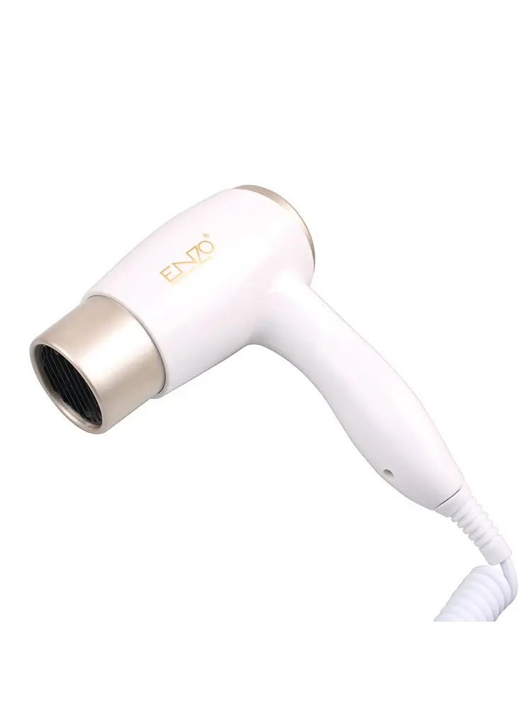 ENZO EN-6622 3000W Professional Wall-Mounted Hair Dryer Luxury Durable Noiseless Salon & Hotel Bathroom Dryer (White)