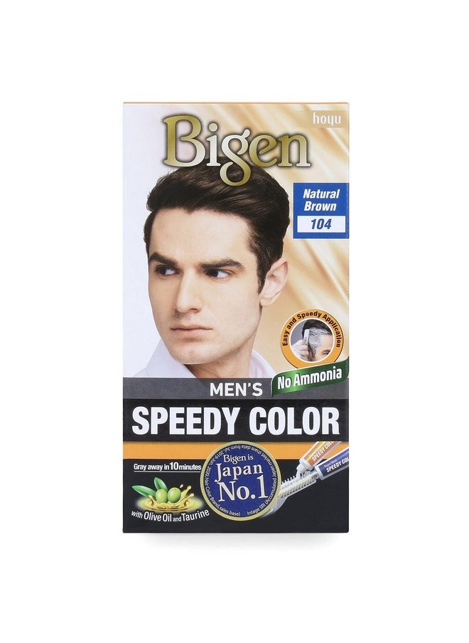 Bigen Men'S Speedy Hair Color Natural Brown 40Gm+40Gm -104, 80G, (Model: 104.0)