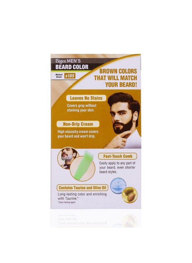 Men'S Beard Color Medium Brown - B105 (Pack Of 2)