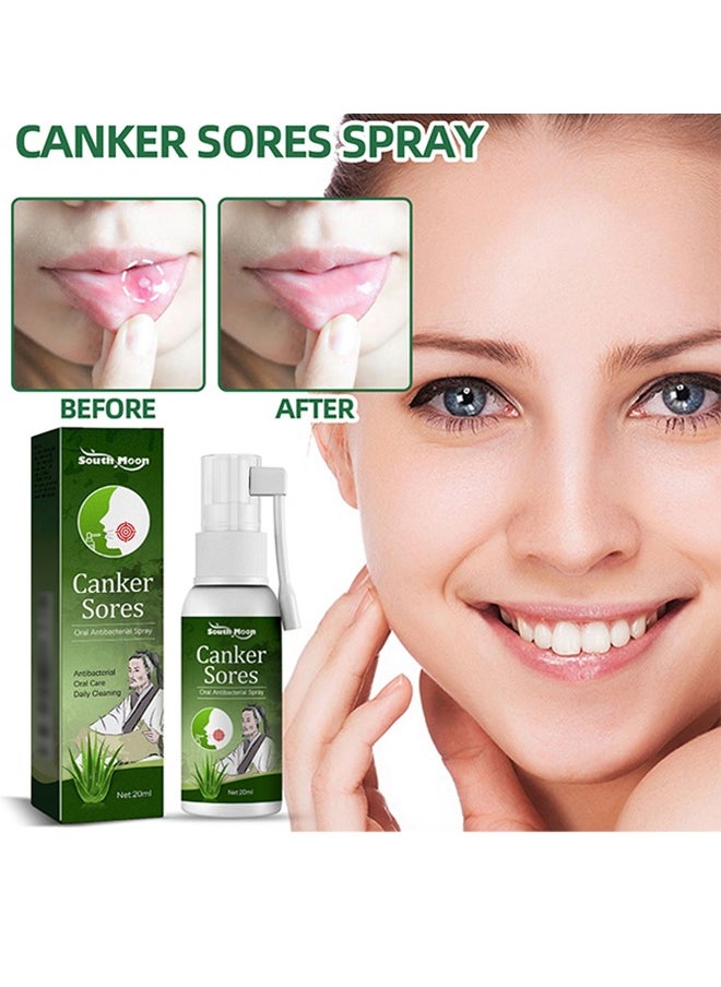 Canker Sore Treatment Spray ，Herbal Ulcer Treatment,Natural Mouth Sore Relief for Daily Oral Care, Mouth Spray,Treat Mouth Ulcer,Effective Mouth Sore Treatment-20ml