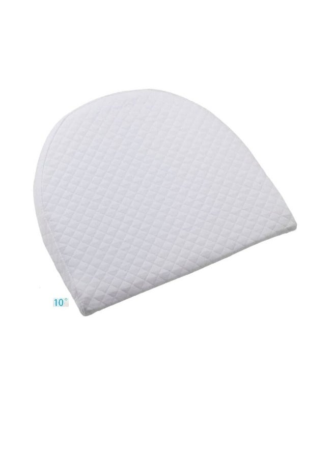 Baby Crib Memory Foam Sleeping Wedge Nursery Pillow Infant Sleep Positioner Baby Crib Inclines Mattress with Removal Waterproof Cotton Cover Reduce Colic Acid Reflux White