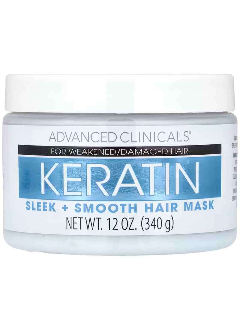 Advanced Clinicals, Keratin, Silky Smooth Hair Mask, 12 oz (340 g)